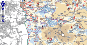 B’tselm interactive map of the West Bank and Gaza