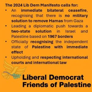 Lib Dems support Palestine